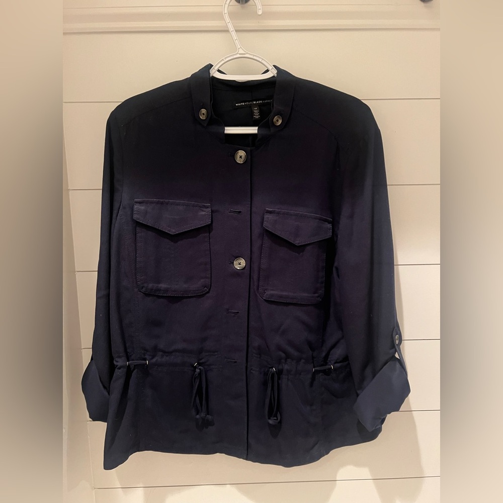 White House Black Market Navy Utility Jacket